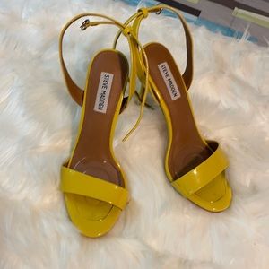Yellow Patent Leather Heels